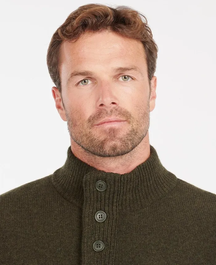 Men Sweaters Barbour Patch Half Zip Sweater Stone Men Sweaters Barbour Patch Half Zip Sweater Stone