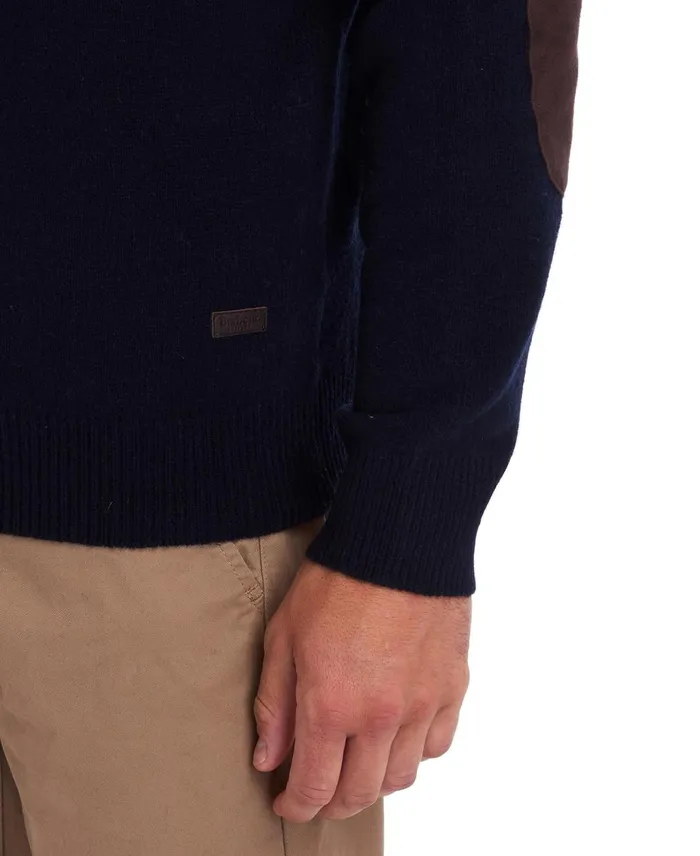 Men Sweaters Barbour Patch Half Zip Sweater Stone Men Sweaters Barbour Patch Half Zip Sweater Stone