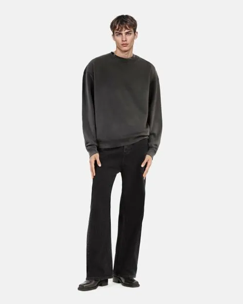 Men Sweatshirts The Kooples Black Screen Print Sweatshirt Black Washed