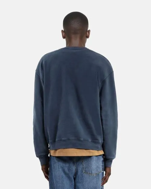 Men Sweatshirts The Kooples Navy Screen Print Sweatshirt Washed Navy