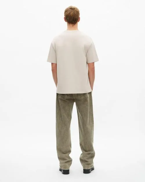 Men Tshirts The Kooples Beige Embroidered TShirt With Logo Beige Grey