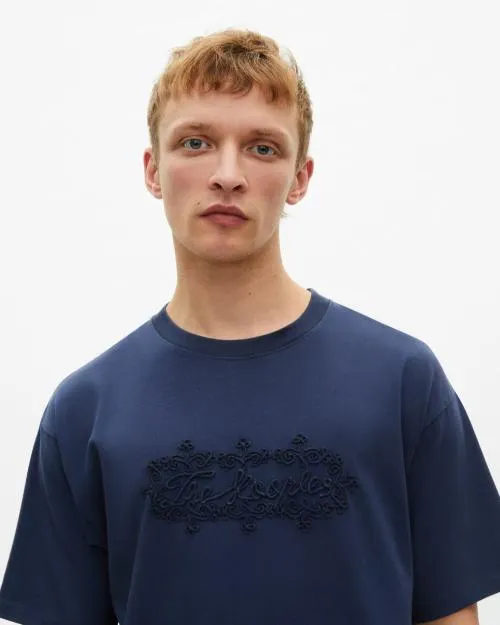 Men Tshirts The Kooples Navy Logo TShirt Dark Navy