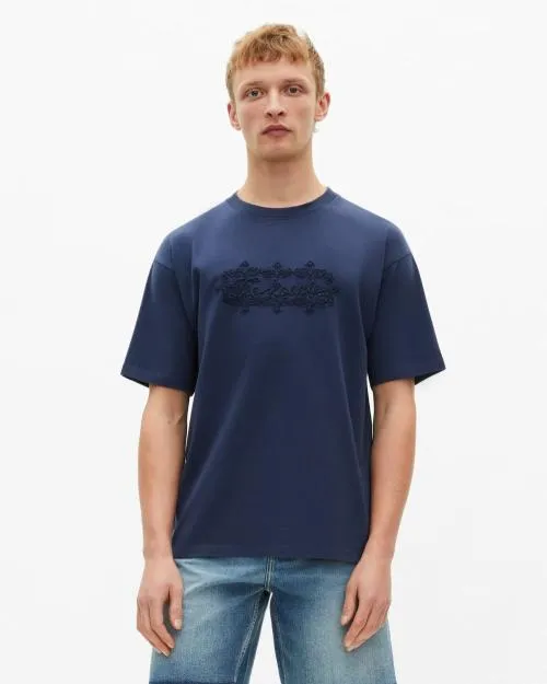 Men Tshirts The Kooples Navy Logo TShirt Dark Navy