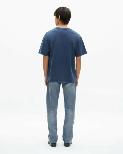 Men Tshirts The Kooples Navy Screen Print TShirt Washed Navy