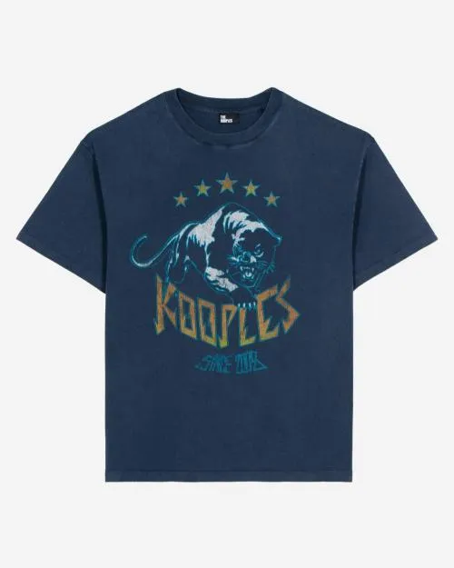Men Tshirts The Kooples Navy Screen Print TShirt Washed Navy