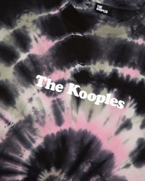 Men Tshirts The Kooples Tie Dye TShirt Ecru Green