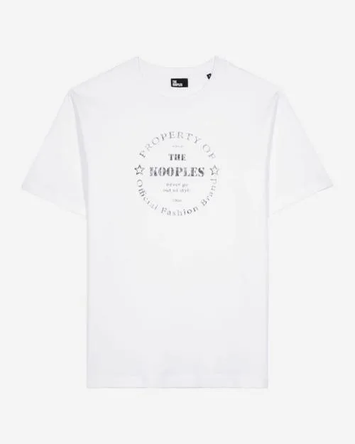 Men Tshirts The Kooples White Screen Printed TShirt White