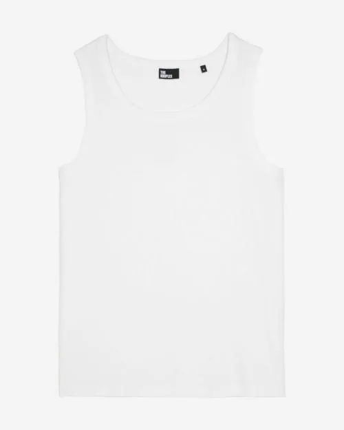 Men Tshirts The Kooples White Tank Top With Crest Embroidery White