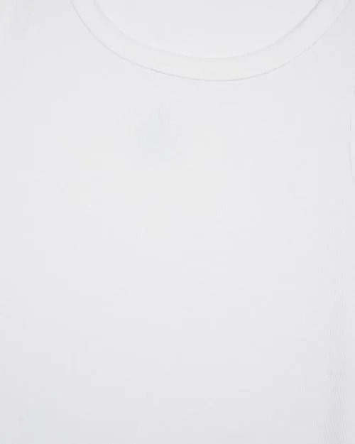 Men Tshirts The Kooples White Tank Top With Crest Embroidery White