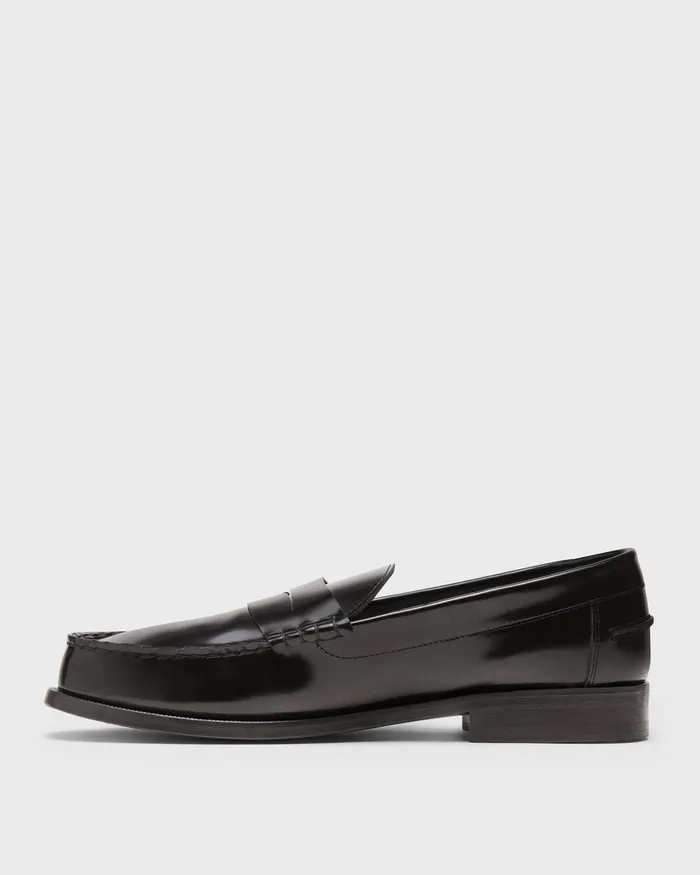 Men Theory Shoes City Loafer In Leather Black