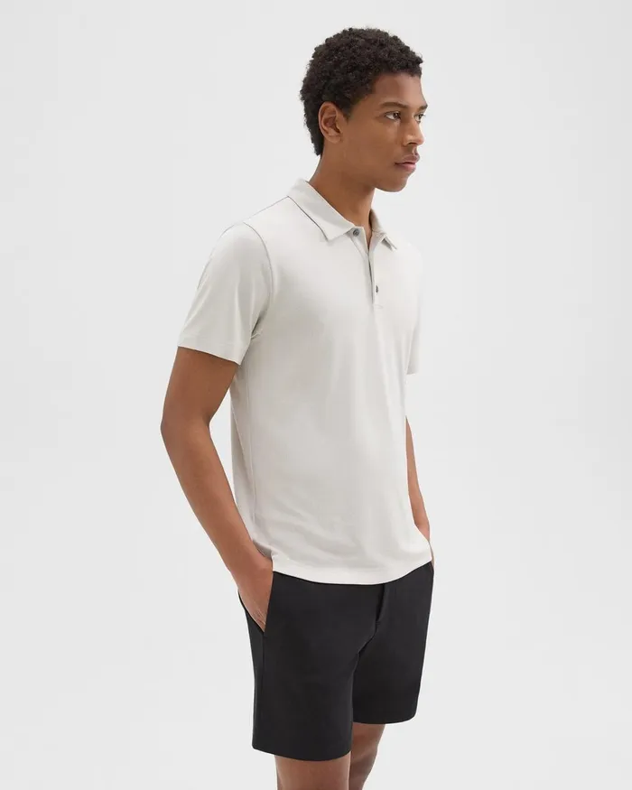 Men Theory TShirts Polos Bron Polo Shirt In Anemone Modal Jersey Limestone