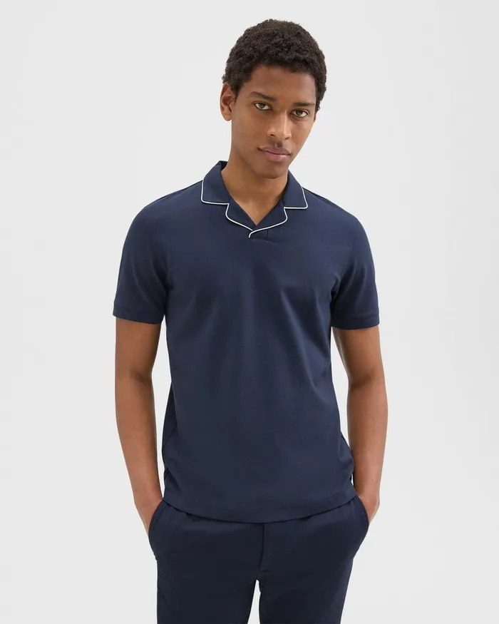 Men Theory TShirts Polos Johnny Collar Polo In Relay Jersey Baltic
