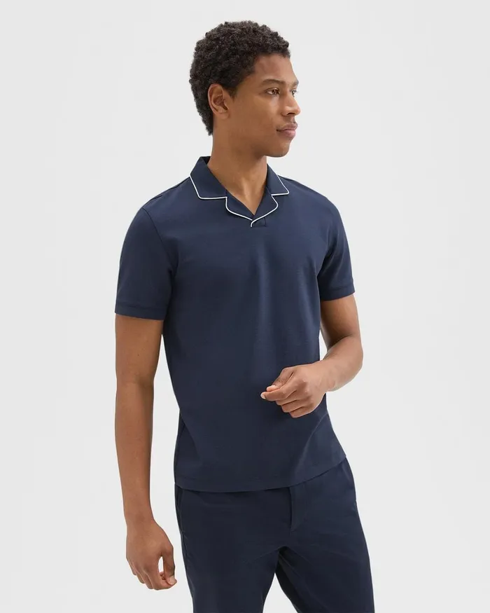 Men Theory TShirts Polos Johnny Collar Polo In Relay Jersey Baltic