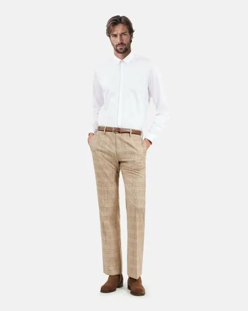 Men Trousers and Jeans The Kooples Beige Prince Of Wales Suit Pants Beigebrown