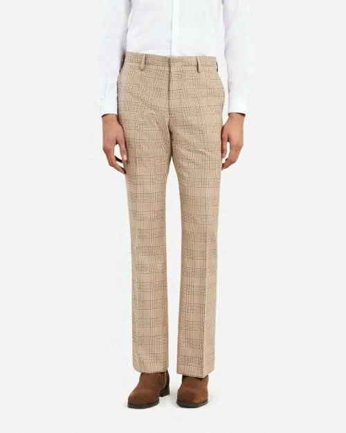 Men Trousers and Jeans The Kooples Beige Prince Of Wales Suit Pants Beigebrown
