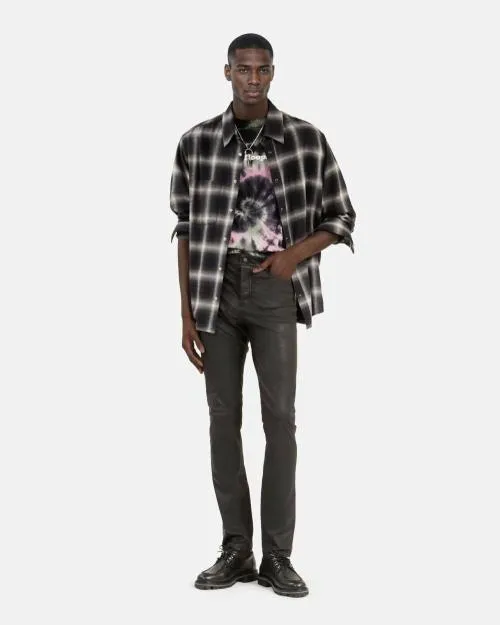 Men Trousers and Jeans The Kooples Black Leather SlimFit Pants Black
