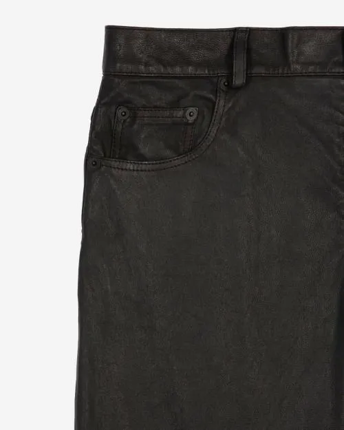 Men Trousers and Jeans The Kooples Black Leather SlimFit Pants Black