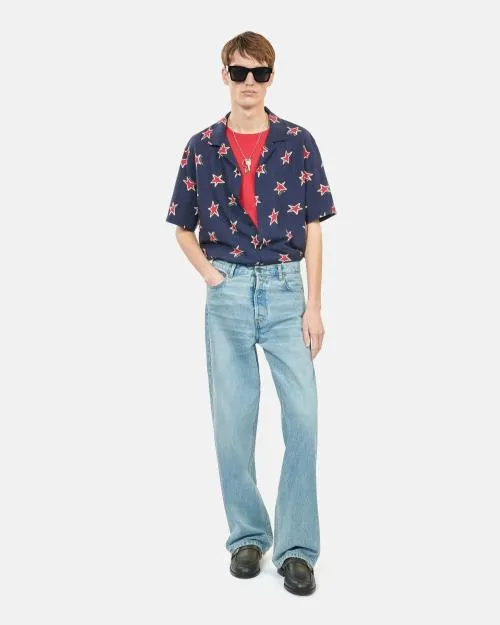 Men Trousers and Jeans The Kooples Straight Blue Jeans Bluegreen
