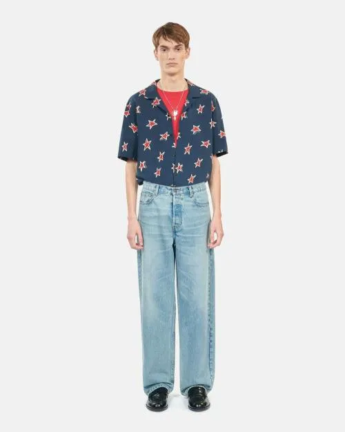 Men Trousers and Jeans The Kooples Straight Blue Jeans Bluegreen