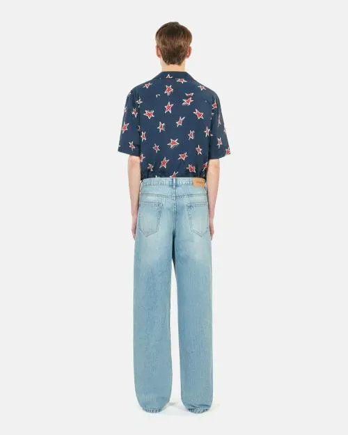 Men Trousers and Jeans The Kooples Straight Blue Jeans Bluegreen