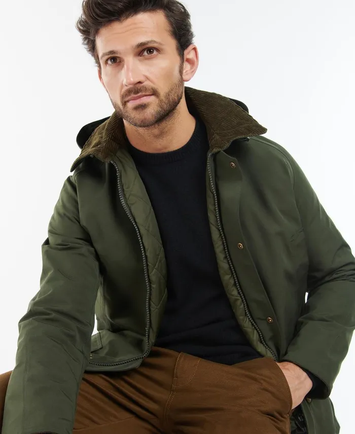 Men Waterproof Jackets Barbour Winter Ashby Jacket Sage