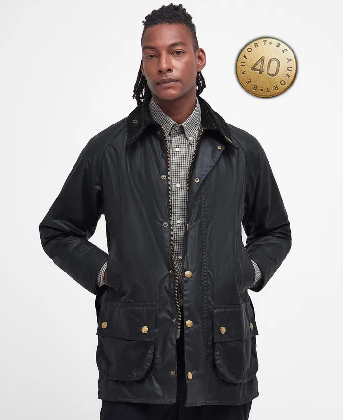 Men Waxed Jackets Barbour 40th Anniversary Beaufort Wax Jacket Olive