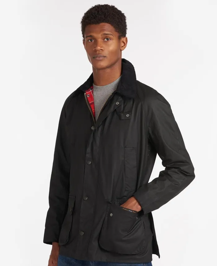 Men Waxed Jackets Barbour Ashby Wax Jacket Black