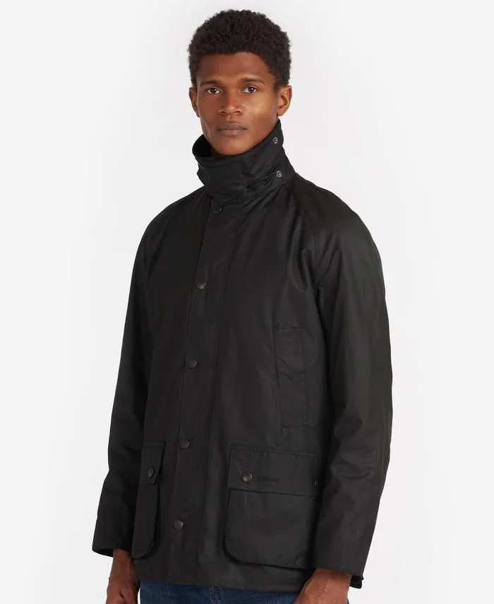 Men Waxed Jackets Barbour Ashby Wax Jacket Black