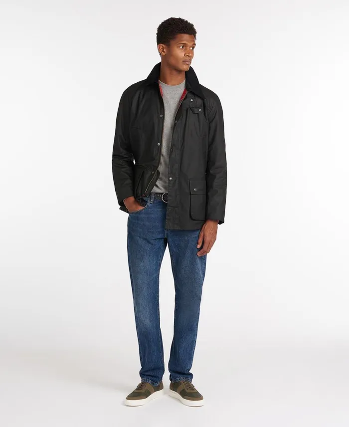Men Waxed Jackets Barbour Ashby Wax Jacket Black