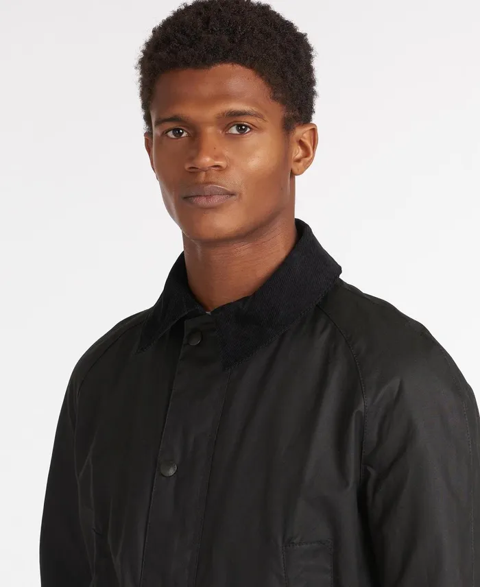 Men Waxed Jackets Barbour Ashby Wax Jacket Black