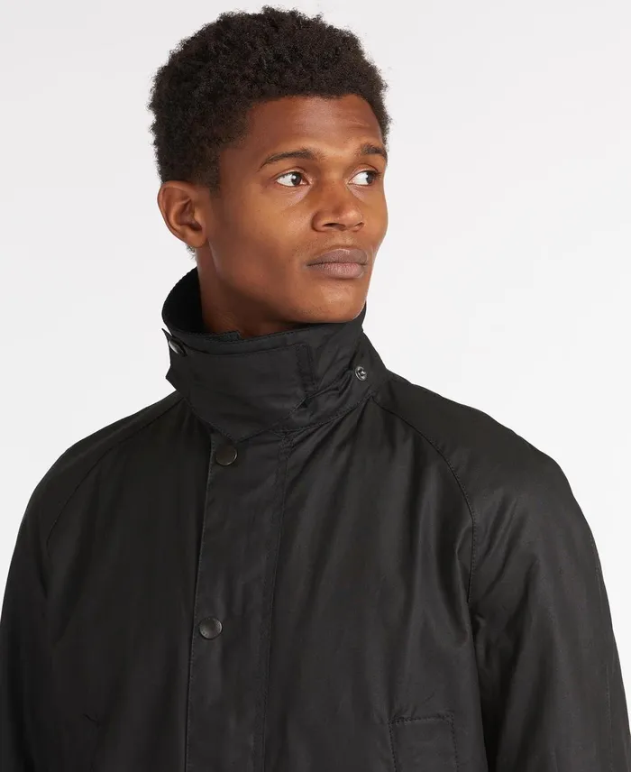 Men Waxed Jackets Barbour Ashby Wax Jacket Black