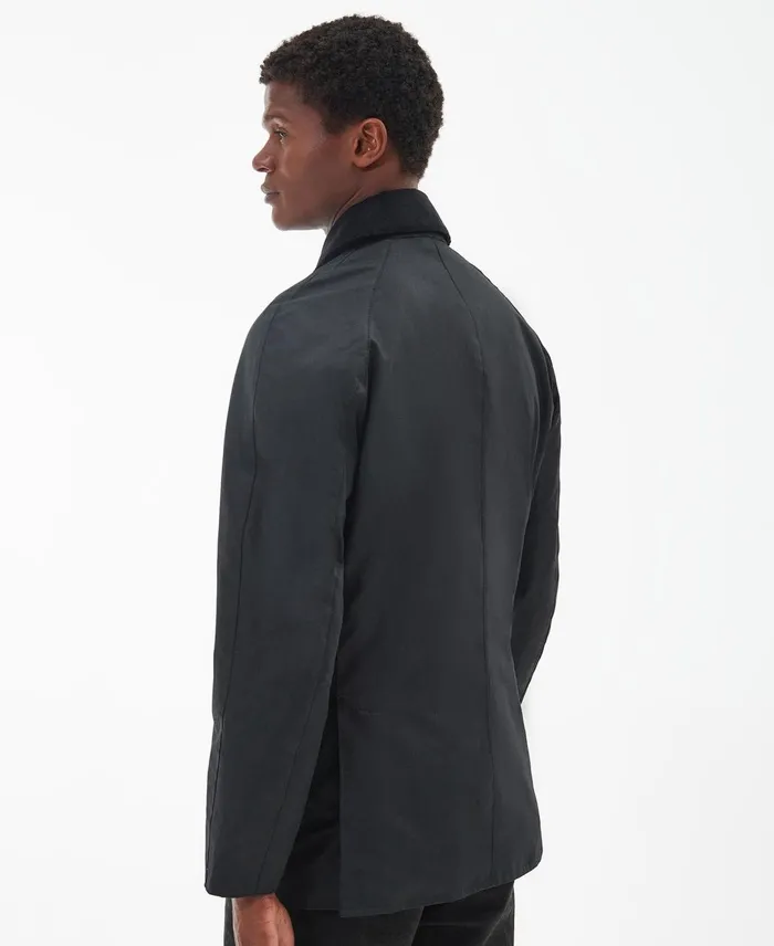 Men Waxed Jackets Barbour Ashby Wax Jacket Classic Blackclassic