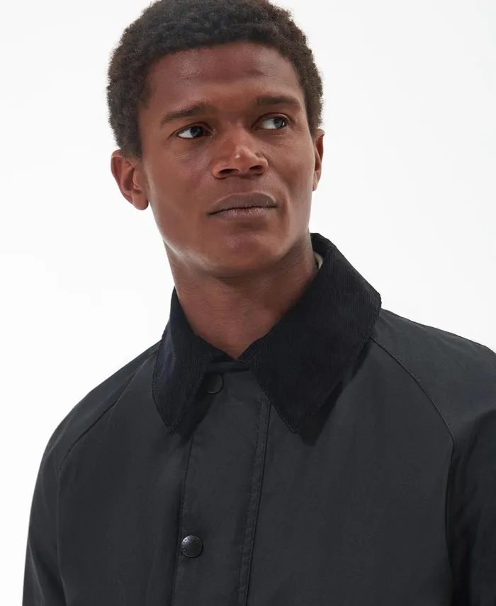 Men Waxed Jackets Barbour Ashby Wax Jacket Classic Blackclassic