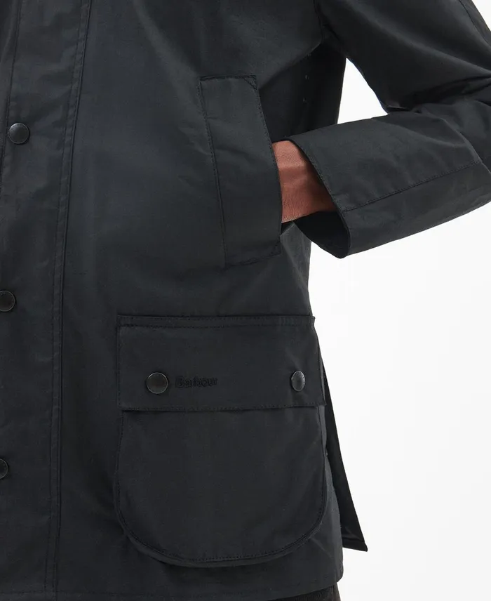 Men Waxed Jackets Barbour Ashby Wax Jacket Classic Blackclassic
