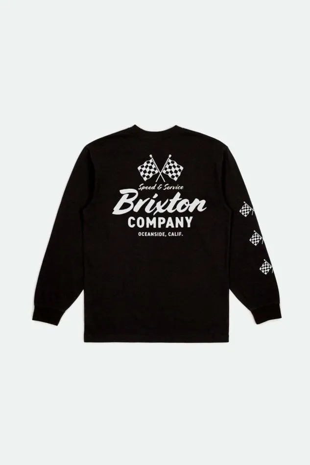 Men Wayburn LS Standard TShirt Black Brixton TShirts