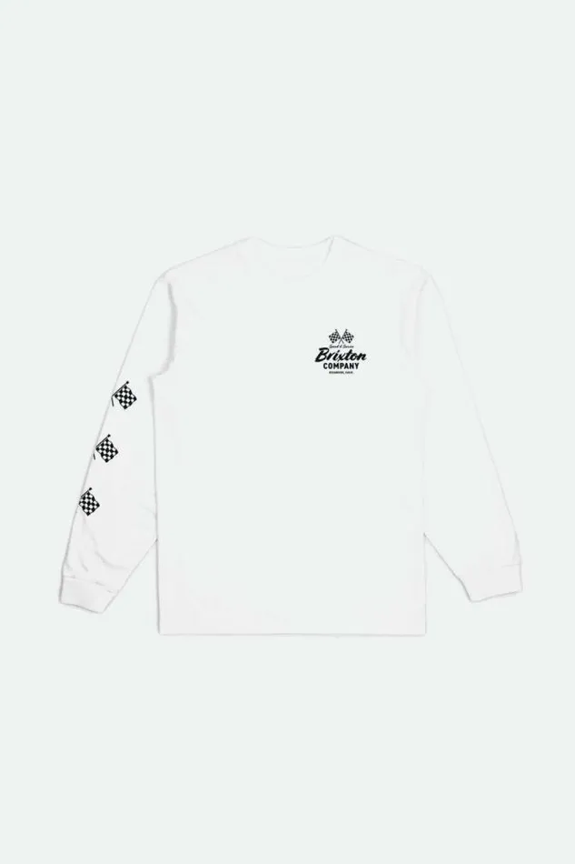 Men Wayburn LS Standard TShirt White Brixton TShirts
