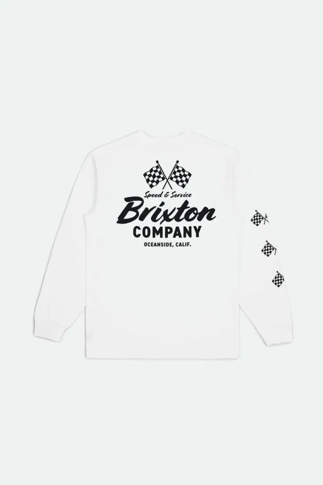 Men Wayburn LS Standard TShirt White Brixton TShirts
