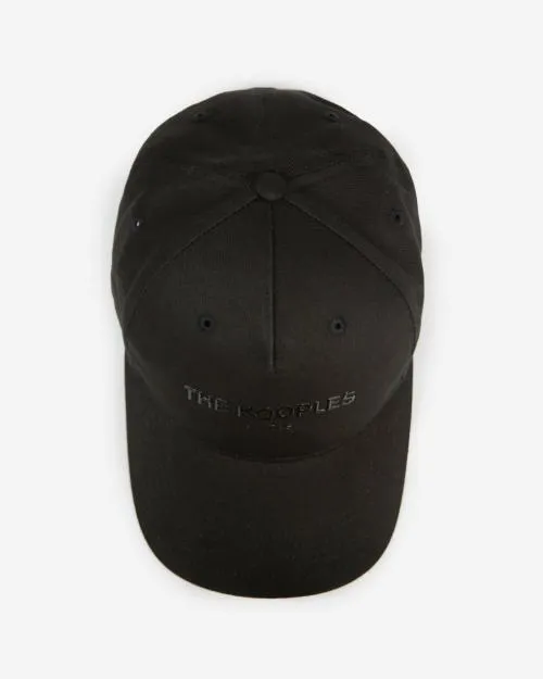 MenWomen Caps The Kooples Logo Black Cap Black