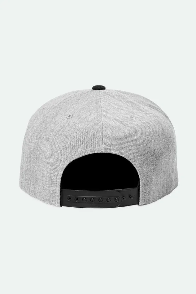 MenWomen Oath III Snapback Light Heather Greyblack Brixton Snapbacks