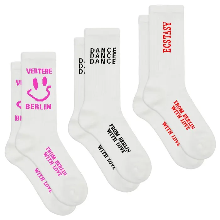 MenWomen SOCKS Vertere Berlin 3PACK TENNIS SOCKS SET 8211 DANCEFLOOR SELECTION