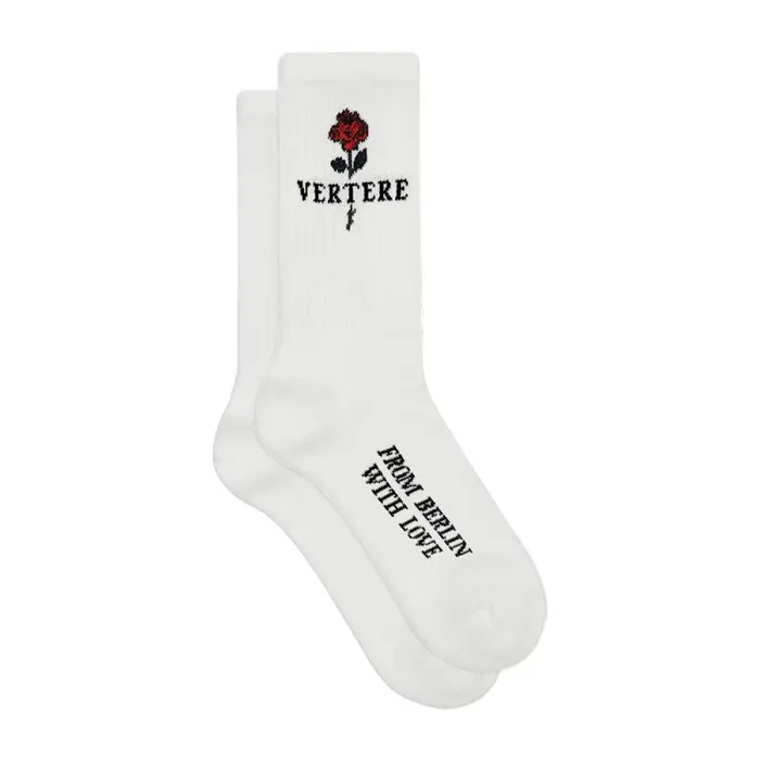 MenWomen SOCKS Vertere Berlin ROSES TENNIS SOCKS 8211 WHITE