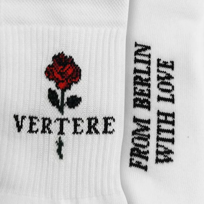 MenWomen SOCKS Vertere Berlin ROSES TENNIS SOCKS 8211 WHITE