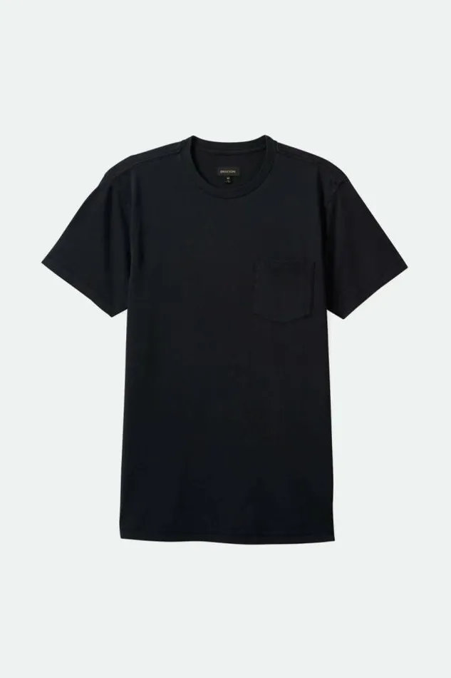 MenWomen Vintage Reserve SS Pocket TShirt Black Sol Wash Brixton TShirts