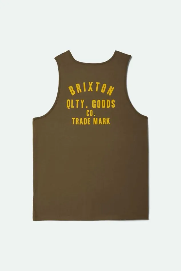 Men Woodburn Tank Top Ivy Greenray Flower Brixton TShirts