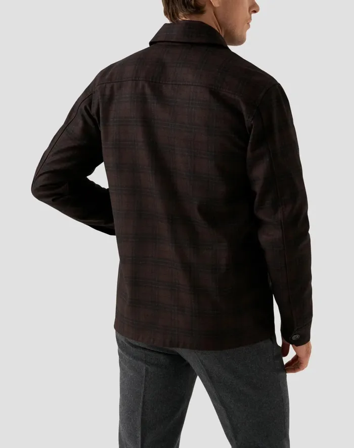 Men Wool Cashmere Overshirt Brown Eton Overshirts Men Wool Cashmere Overshirt Brown Eton Overshirts