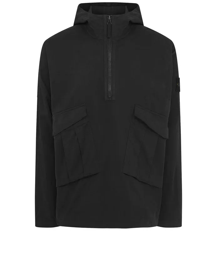Mens 10510 Hooded Overshirt In Black Stone Island Overshirts