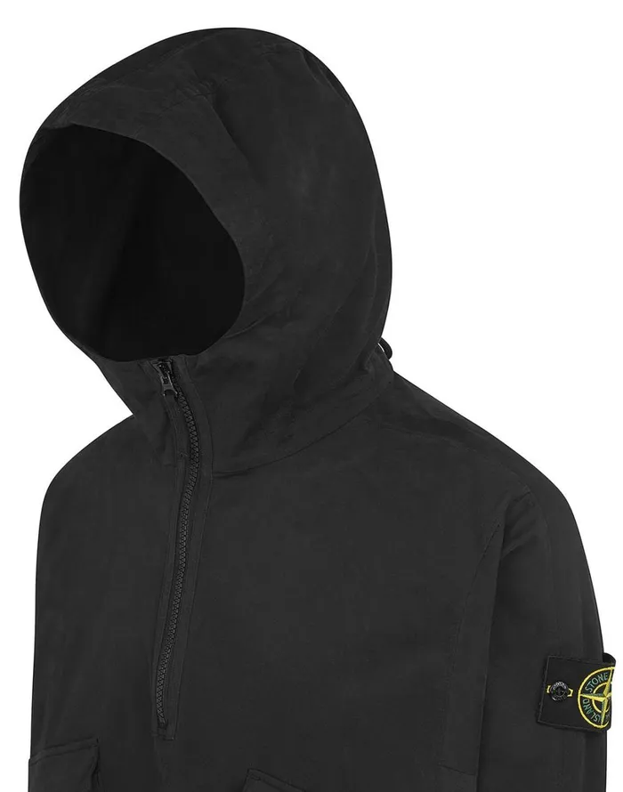 Mens 10510 Hooded Overshirt In Black Stone Island Overshirts