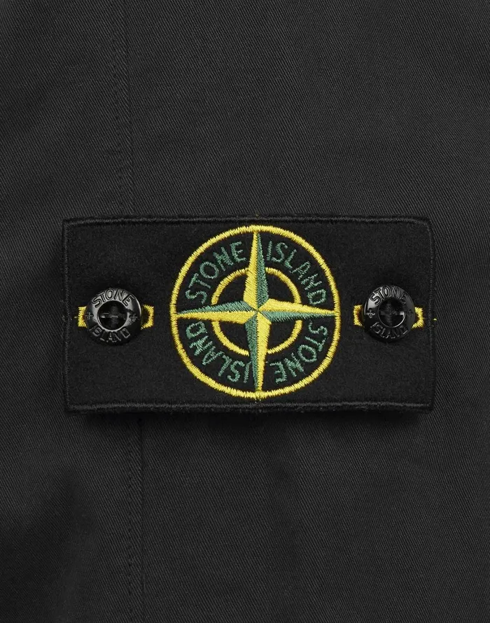 Mens 10510 Hooded Overshirt In Black Stone Island Overshirts