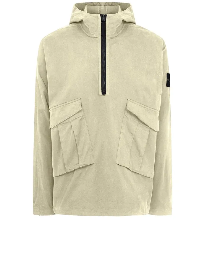 Mens 10510 Hooded Overshirt In Butter Stone Island Overshirts