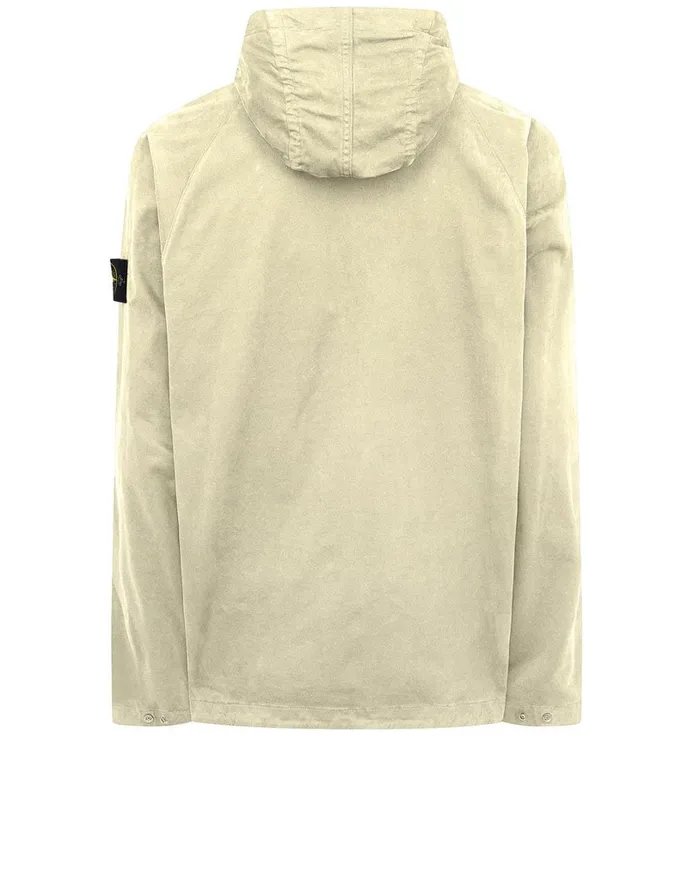 Mens 10510 Hooded Overshirt In Butter Stone Island Overshirts